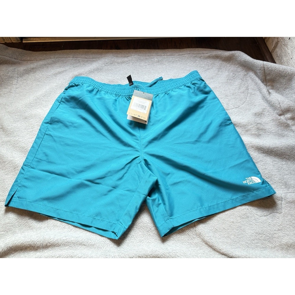 The North Face Mens Large Alkaline Teal Blue Class V Water Short Swim Trunks NWT